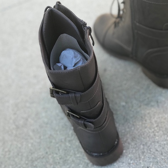 1 left! Nature Breeze Brown Military Combat Boot - Picture 7 of 7